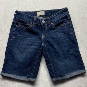 Aeropostale 2011 Denim Jean Shorts Women’s Cut Off Hemmed Dark Wash Sz 00